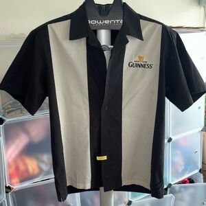 Black/White Guinness Bowling Shirt